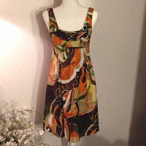 Women Escada Sport Dress Multicolor Linen 34 / XS