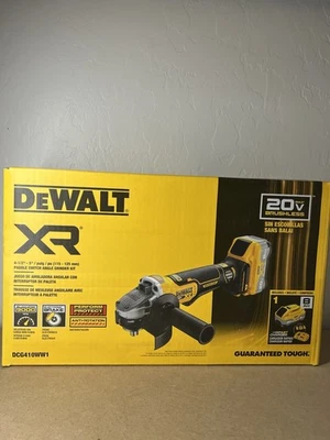 DEWALT 20V MAX Li-Ion Cordless 4-1/2-5in Angle Grinder Kit 8Ah Batt Charger Bag
