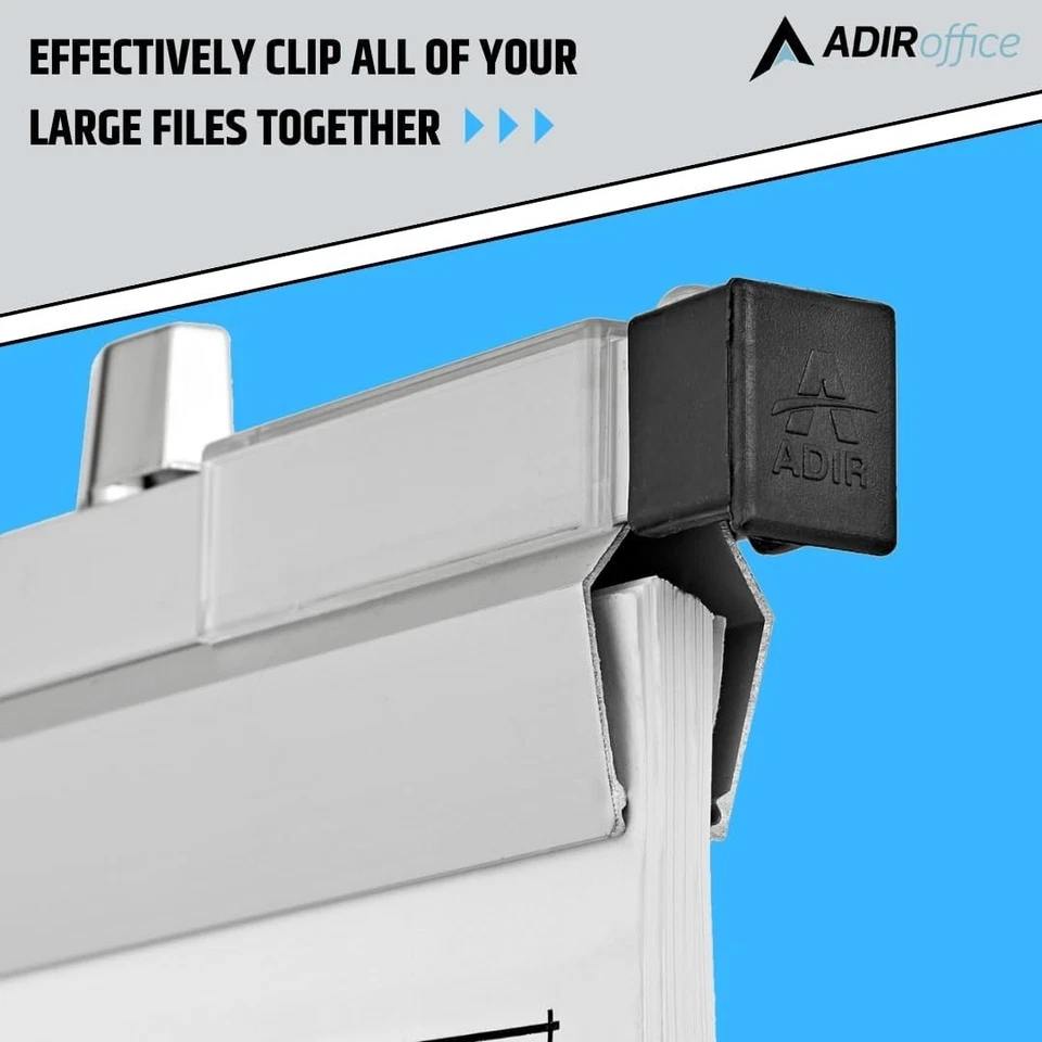 AdirOffice 42" Aluminum Blueprint Hanging Clamps (6-Pack) - Image 4 of 4