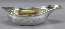 John Emes London Sterling Silver Neoclassical Scrollwork Pap Boat C. 1806