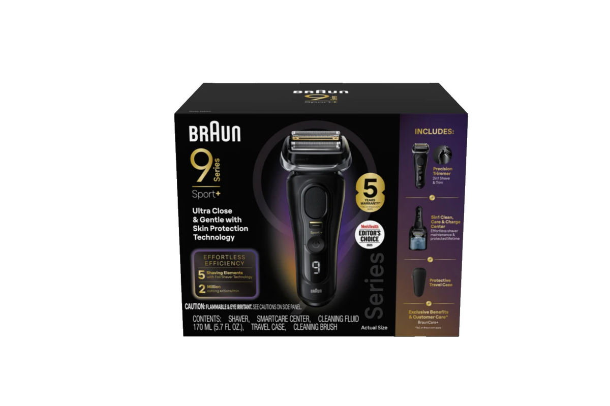 Braun Series 9 Sport+ Electric Shaver Clean & Charge Station NEW