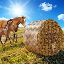 Round Bale Hay Net, 5x5 ft Hay Nets for Horses  Livestock - Slow Feeder Hay ...