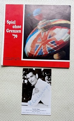Autogrammkarte Camillo Felgen, Programmheft Spiel ohne Grenzen, Uelzen, 1970