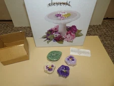 Elements Birdbath Floater Garden REPLACEMENT FLOATING  CANDLES ONLY pansies leaf