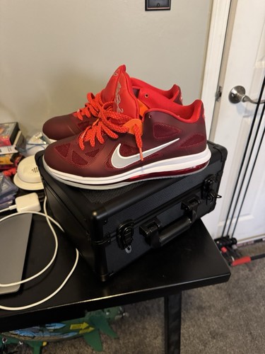 LeBron 9 Low Cherry Team Red/wolf Grey Size 11