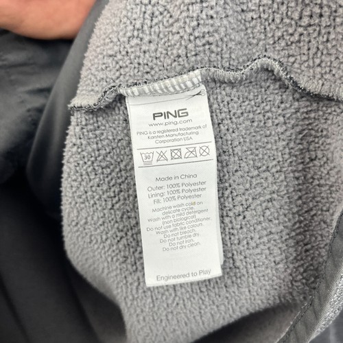 PING Jacket Mens Large Grey Dover Thermal Sensorwarm Golf Hybrid Padded Quilted - Picture 7 of 10