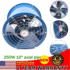 10" Axial Fan 250W Portable Ventilator for Workshop Kitchen Construction Site
