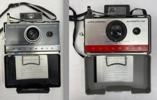 Polaroid Land Cameras Automatic 100 104 Made in USA VINTAGE, SET OF 2