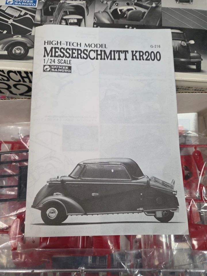 Kit de coche modelo Messerschmitt KR200 1/24 vintage Gunze Sangyo High Tech modelo #20 Foto 3 de 3