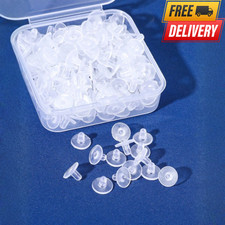 50-300x Earring Backs Soft Silicone Stopper Rubber Ear Plugs Anti-Slip Stud Hook