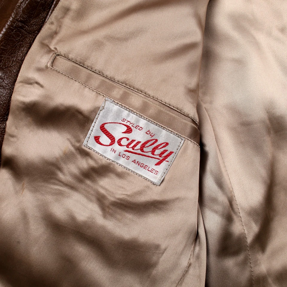 Vintage Scully Leather Jacket L 70s Blazer Brown - Image 3 of 4