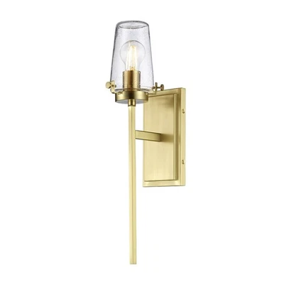 Wandleuchte Verre E27 IP44 En Laiton Art Nouveau Applique Salle de Bain Couloir - Photo 1/4