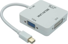 Mini DP to HDMI VGA DVI Adapter   3 in 1 Functionality for Display