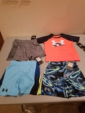 UA Under Armour Boy's T-shirt and Shorts lot Size 4 New