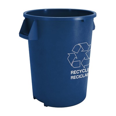 Carlisle 841032REC14 Bronco Blue 32 Gallon Recycle Container