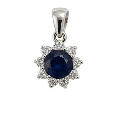 Anhänger  Midnight Bloom    960 Argentium Silber