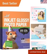 Eco-Friendly 8x10 Glossy Photo Paper - 100 Sheets for Creative Printing