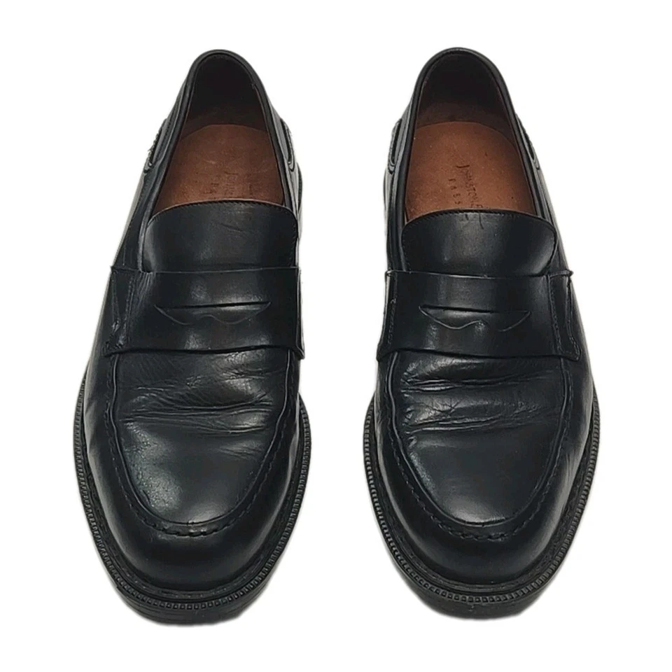 Johnston & Murphy Passport Penny Loafer Shoe Size 10 Men Black Slip-On Italy - Image 3 of 4