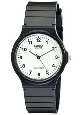 Casio MQ-24-7B Watch - Classic White Dial with Sleek Black Strap