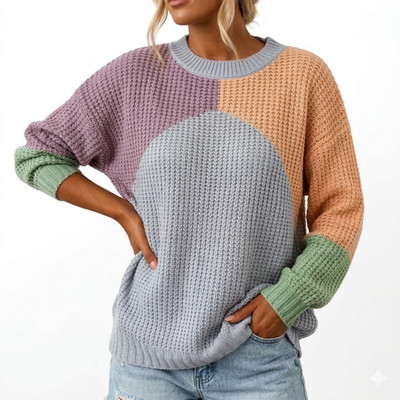 Pullover Damen Pulli Strickpulli Gr 38 Winterpulli Aniston Mehrfarbig (1751)