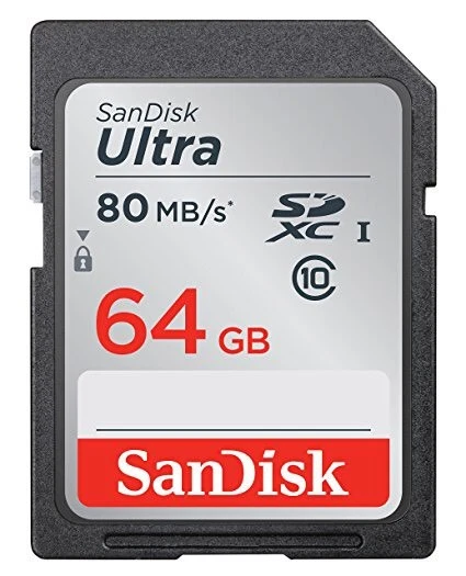SanDisk 64GB Ultra SDXC SD Card Class 10 UHS-I Memory card 80MB/S For Camera-UK - Image 2 of 3