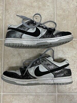 Size 7.5 W.Nike Dunk Low Golden Gals Metallic Silver Black Size 7.5 W.Nike Dunk Low Golden Gals Metallic Silver Black