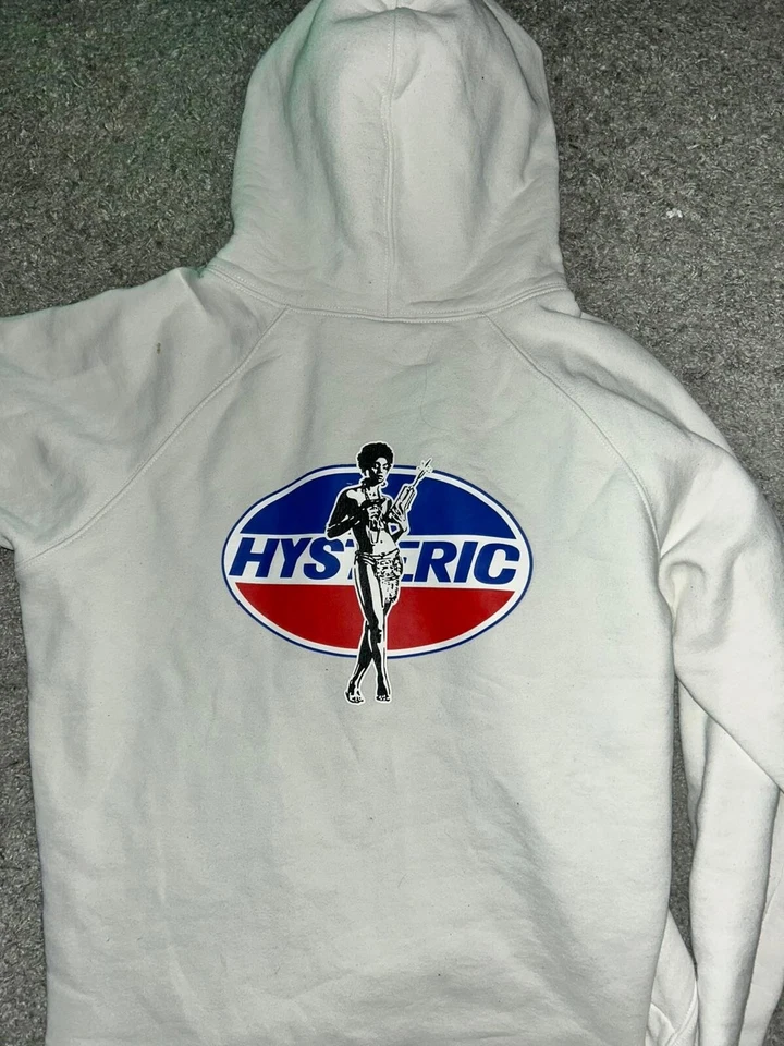 Sudadera con capucha Supreme X Hysteric Glamour blanca (FW17SW46) para hombre talla M Sk8 archivo Foto 2 de 4
