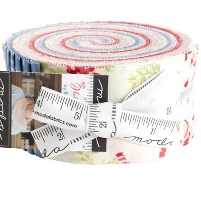 Hollyhocks & Roses Jelly Roll by Bunny Hill Designs for Moda Fabrics
