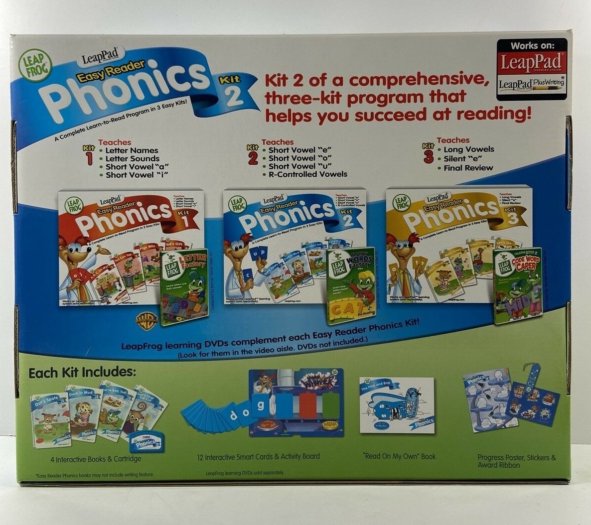LeapPad Easy Reader Phonics Kit 2 Pre K - 1st Grade Educational