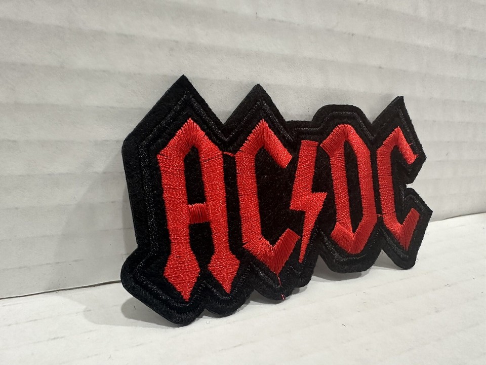 AC DC Embroidered Iron On / Sew On Patch Brand New Punk Rock Band Patch ...