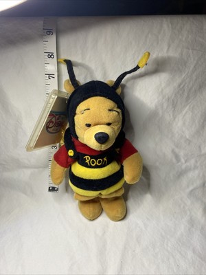 Winnie the Pooh Bumble BEE Disney Store Mini Bean Bag Toy Tag Plush Bear 8''