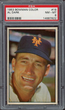 1953 Color Bowman #19 Al Dark PSA 8