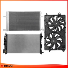 For 14 15-19 Chevrolet Impala 3.6L Cooling Fan & Radiator A/C Condenser Assembly