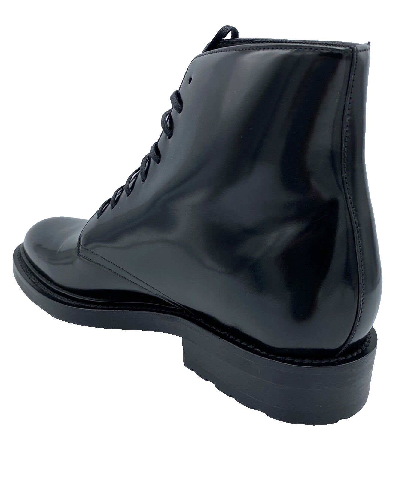 Stivali esercito Saint Laurent in pelle nera $1.500 taglia US 9 5 EU 42 5 Made in Italy