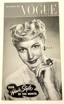 1951 Advertising Postcard ''as seen in Vogue'' Our Hair Style of the Month   *