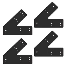 4PC 10x3 Inch 45° Steel Angle Bracket - Heavy Duty for 4x4 6x6 Wood Framing Kit