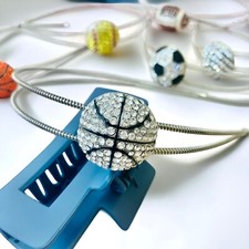 Basketball Clear Bling Stone Metal Wire Headband