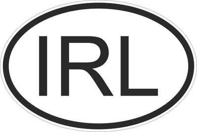 Oval sticker number plate sticker car motorcycle flag Ireland Irish IRL