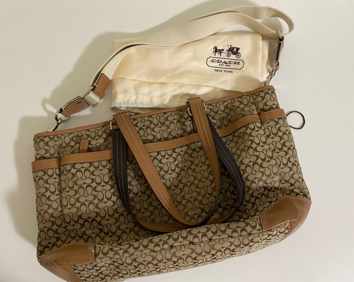COACH バッグ Coach J1176-f77156 Khaki Canvas Diaper Bag Women Handbags | eBay