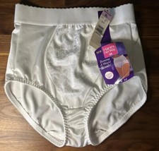 Vtg NWT Hanes her Way White Hi Waist brief panties XL Tummy Waist Results Firm