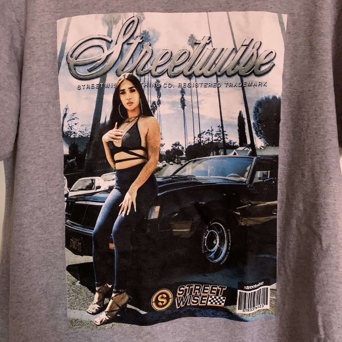 Vintage STREETWISE Gray T Shirt Latina w/ Monte Carlo? Car