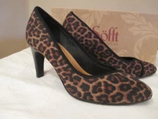 Sofft Presley Leopard Print Pumps Shoes Sz US 9 M 3" Heel May Run a Bit Small
