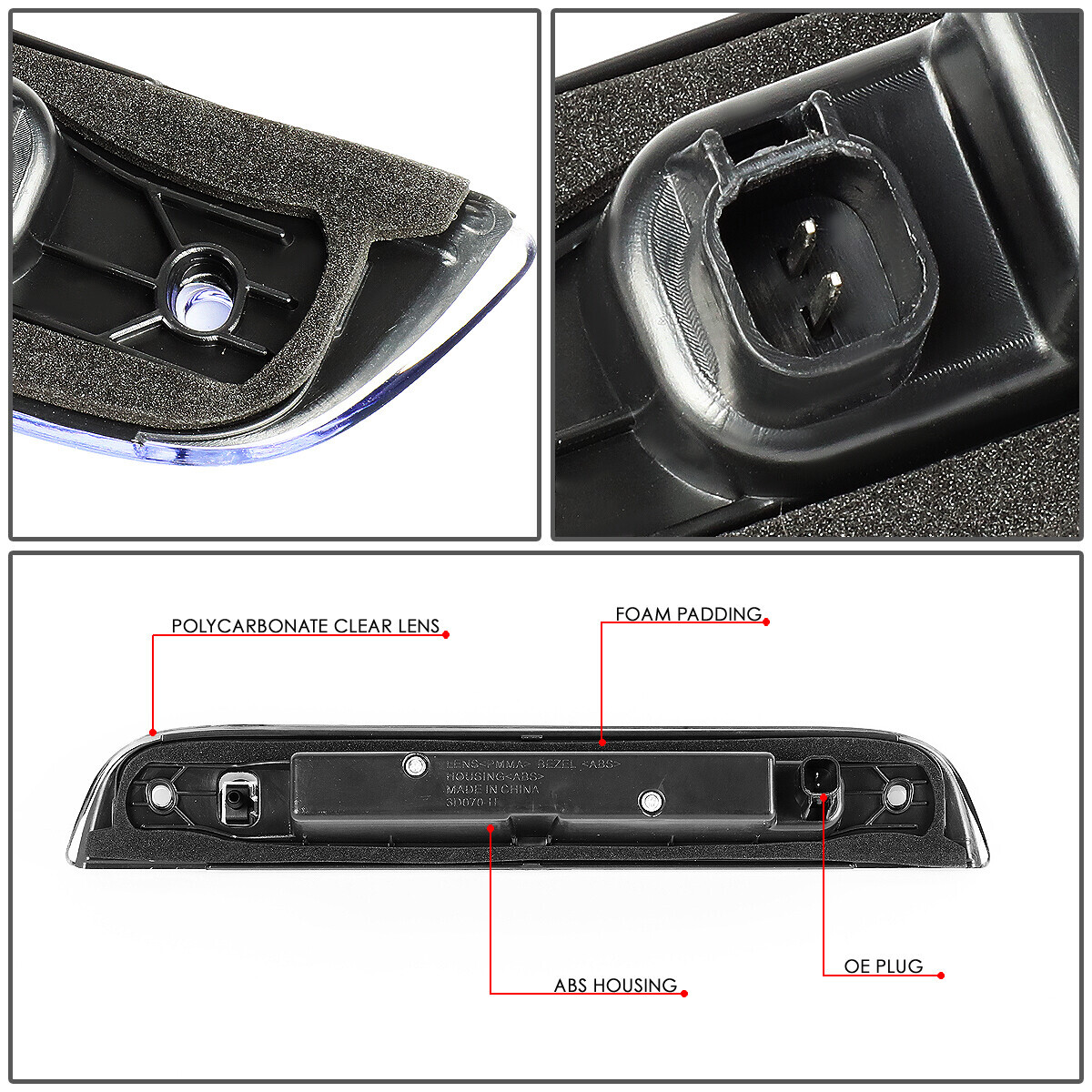 FOR 0717 JEEP PATRIOT LED THIRD 3RD TAIL BRAKE LIGHT STOP PARKING LAMP