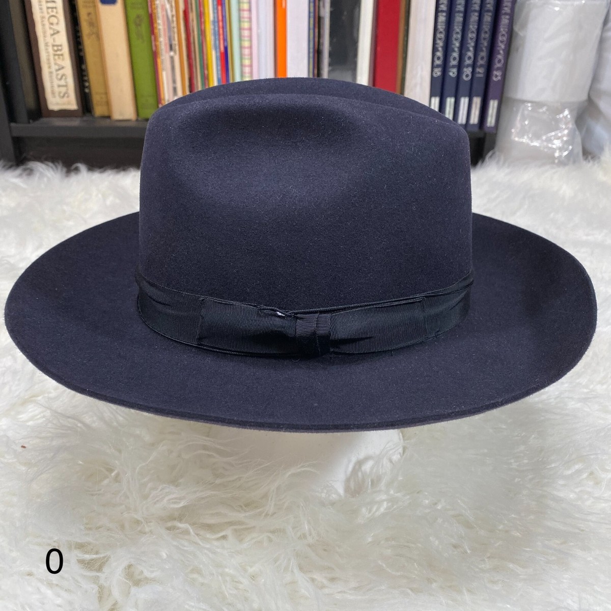 VINTAGE SUPREME QUALITY HASIDIC HAT FEDORA JEWISH CAP SIZE 53