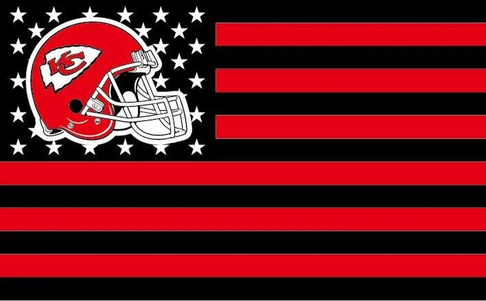 GENERIC Kansas City Team Stars and Stripes Chiefs Football Helmet Flag - 3X5 FT Flag