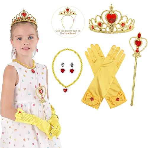Girls Princess Cinderella Rapunzel Belle Fancy Dress Up Party Birthday Costume - Picture 77 of 161