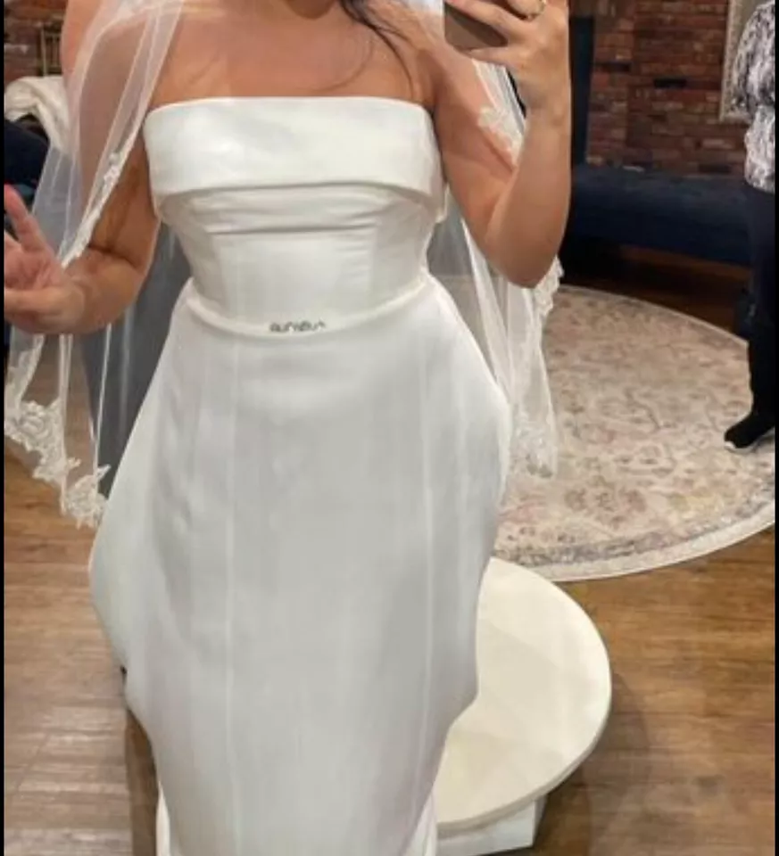 Pronovias Vestido de Novia Marfil Talla US 14 Foto 4 de 4