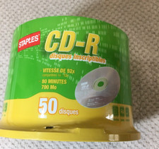 Staples CD-R Recordable Discs - 50 Pack Spindle - New/Sealed