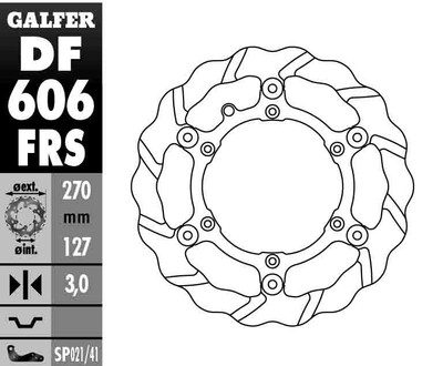 Tsunami Oversized Race Wave Brake Rotor Galfer DF606FRS Front Disc