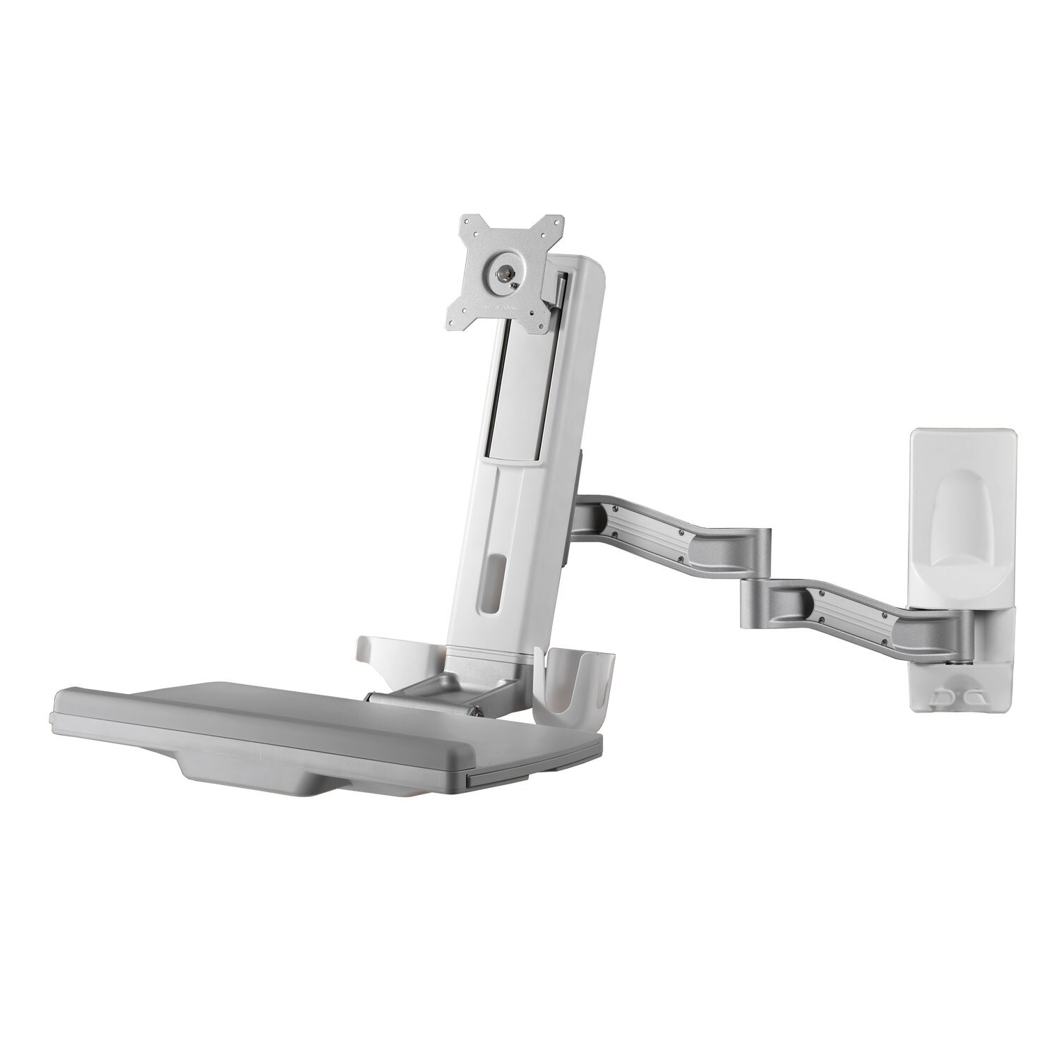 Amer Mounts Up to 24" Screen Size Articulating Sit/Stand Extended